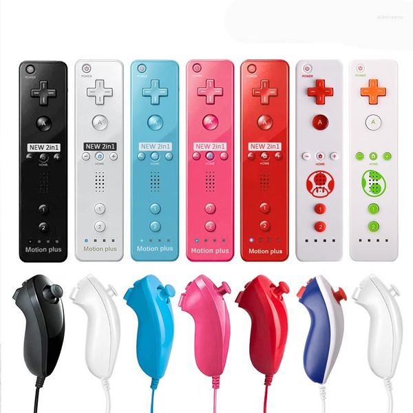 Image of Game Controllers Remote Controller For Wii Nunchuck Wireless Gamepad With Motion Plus Console Joystick Joypad