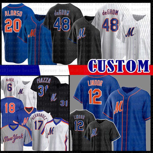 12 francisco lindor 48 jacob degrom baseball jersey new pete alonso york mike piazza max scherzer keith hernandez strawberry tom seaver john, Blue;black
12 francisco lindor 48 jacob degrom baseball jersey new pete alonso york mike piazza max scherzer keith hernandez strawberry tom seaver john, Blue;black