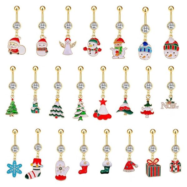 christmas gifts belly button ring santa tree navel rings dangle belly piercing surgical steel bar for woman body jewelry, Silver
christmas gifts belly button ring santa tree navel rings dangle belly piercing surgical steel bar for woman body jewelry, Silver