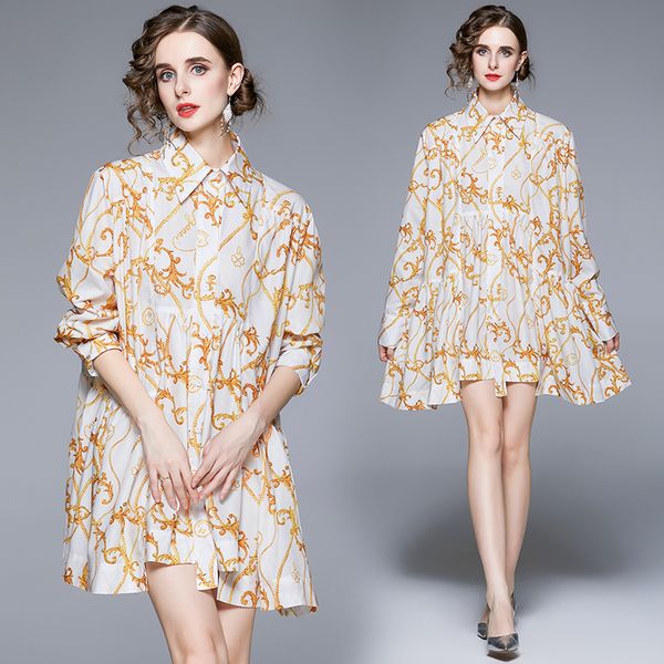 vintage floral loose mini shirt dress button down 2022 runway designer women luxury printed long sleeve short dresses fashion ladies casual, Black;gray
vintage floral loose mini shirt dress button down 2022 runway designer women luxury printed long sleeve short dresses fashion ladies casual, Black;gray