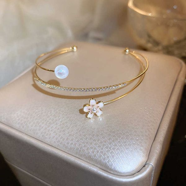 beaded strands trendy real gold plated zircon simulated pearls flower open bangles for women girls fashion jewelry accessories wholesale ybr, Black
beaded strands trendy real gold plated zircon simulated pearls flower open bangles for women girls fashion jewelry accessories wholesale ybr, Black