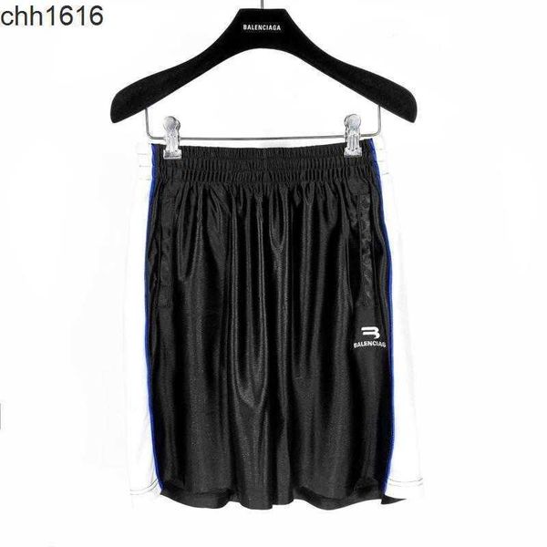balencaigaess double hook embroidery sports casual shorts wear at ease", White;black