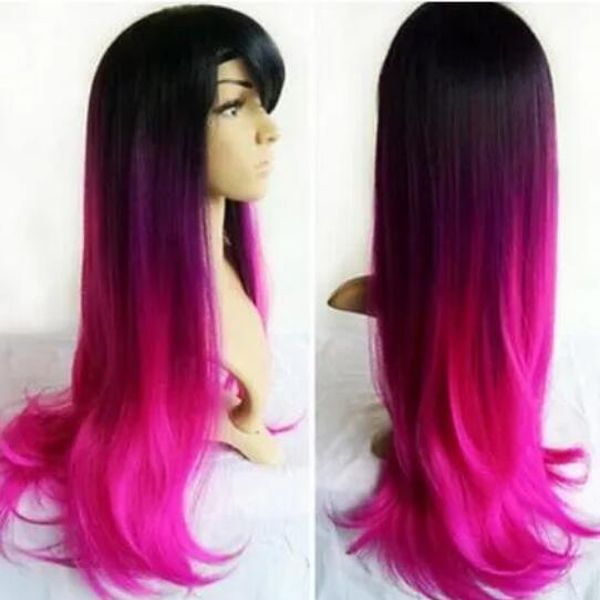 ladies ombre 3-tone black/purple/pink 27" long straight hair vogue style wig
ladies ombre 3-tone black/purple/pink 27" long straight hair vogue style wig