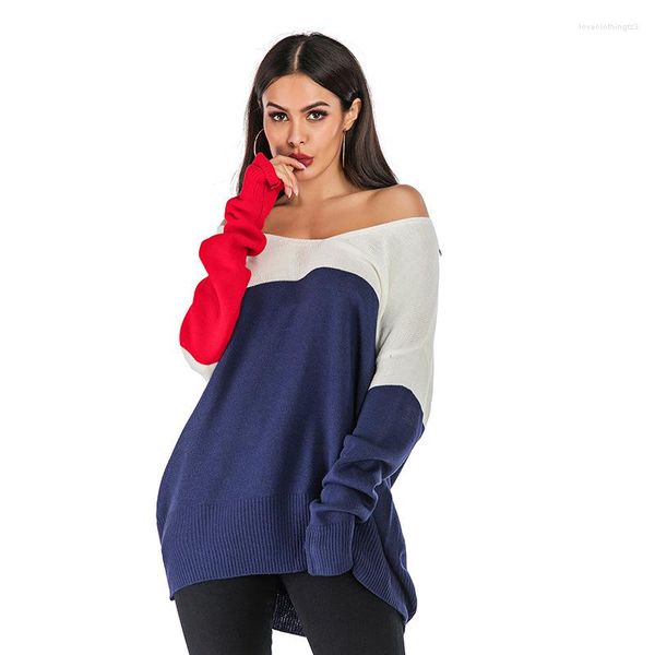 women's sweaters women's oversized casual knitted pullover patchwork o-neck long sleeves women loose knitting sweater, White;black
women's sweaters women's oversized casual knitted pullover patchwork o-neck long sleeves women loose knitting sweater, White;black