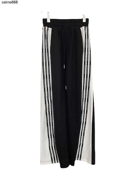 women's pants designer autumn new fashion simple side letter ribbon decoration elastic alexanders waist casual wide leg pants wangs, Black;white
women's pants designer autumn new fashion simple side letter ribbon decoration elastic alexanders waist casual wide leg pants wangs, Black;white