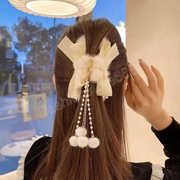 winter plush hair claw bowknot tassel hairpin clamps faux fur barrette elegant acrylic crab headwear for women girls gift, Slivery;golden
winter plush hair claw bowknot tassel hairpin clamps faux fur barrette elegant acrylic crab headwear for women girls gift, Slivery;golden
