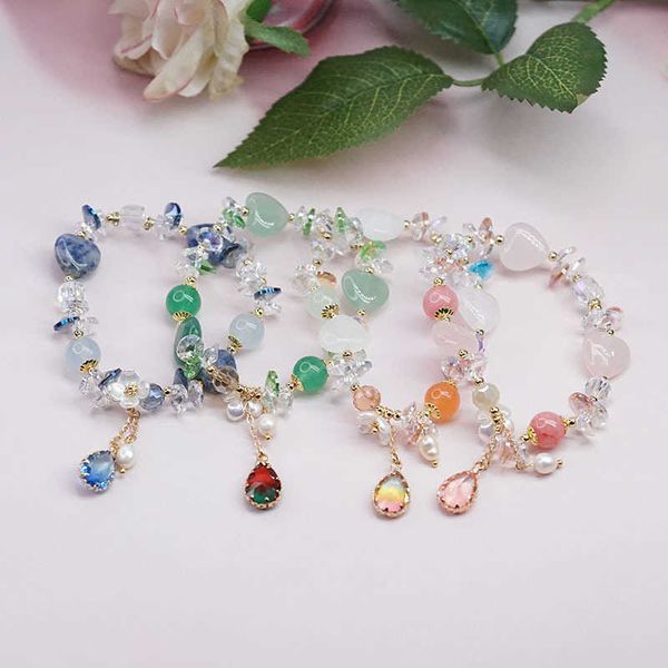 beaded strands trendy waterdrop love heart shape white/pink/blue/green natural stones crystal beaded bracelets for women fashion jewelry ybr, Black
beaded strands trendy waterdrop love heart shape white/pink/blue/green natural stones crystal beaded bracelets for women fashion jewelry ybr, Black