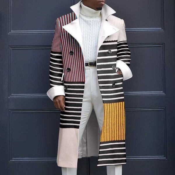 men's fur faux fur autumn and winter men's long-sleeved woolen coat stripe long cape fashion korean trend single-breasted loose ca, Black
men's fur faux fur autumn and winter men's long-sleeved woolen coat stripe long cape fashion korean trend single-breasted loose ca, Black