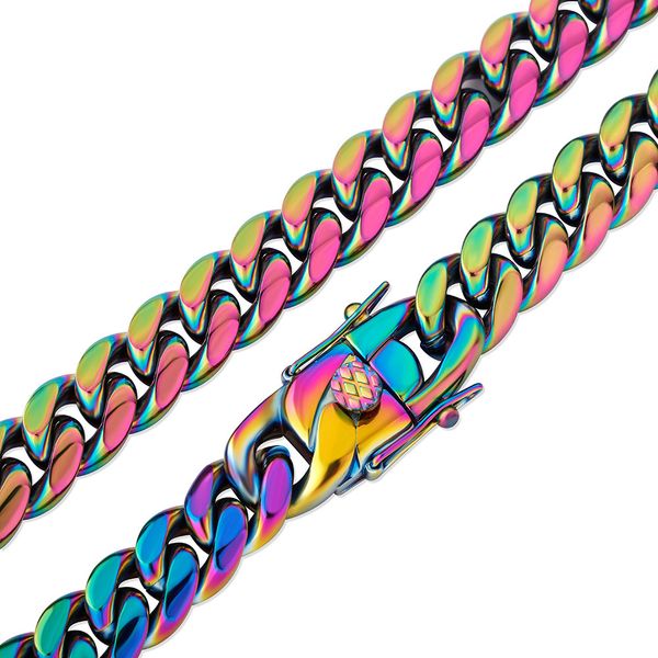 hip hop colorful stainless steel cuban chain necklace dragon buckle cool men jewelry gift, Silver
hip hop colorful stainless steel cuban chain necklace dragon buckle cool men jewelry gift, Silver
