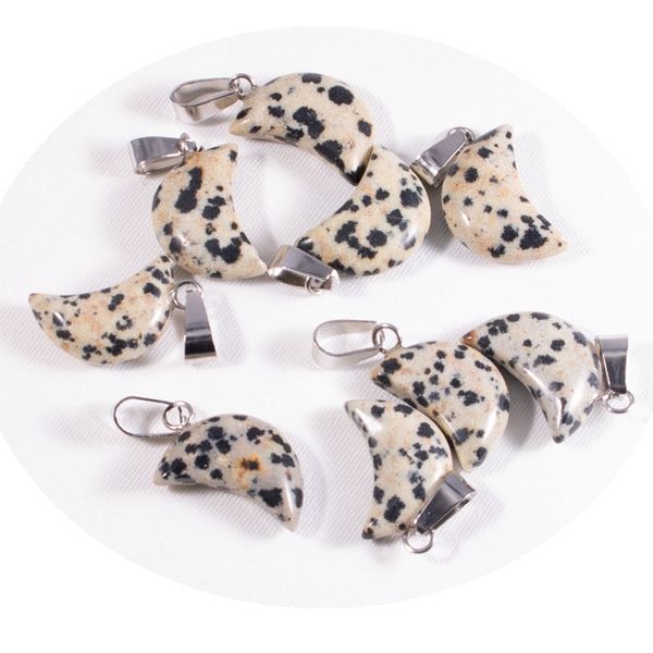 natural stone crystal moon pendant necklaces for women raw stones crystals gemstone dalmation jasper necklace pendants jewelry, Silver
natural stone crystal moon pendant necklaces for women raw stones crystals gemstone dalmation jasper necklace pendants jewelry, Silver