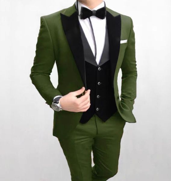 excellent green groom tuxedos black velvet peak lapel slim fit groomsmen wedding dress excellent man jacket blazer 3 piece suit, Black;gray
excellent green groom tuxedos black velvet peak lapel slim fit groomsmen wedding dress excellent man jacket blazer 3 piece suit, Black;gray