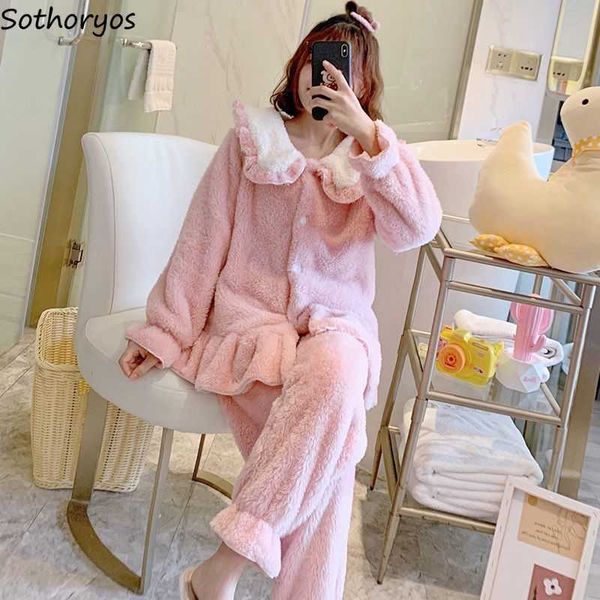women's sleep lounge winter pajama sets women coral velvet ruffles thermal simple single breasted fuzzy nightwear cute tender ins styli
women's sleep lounge winter pajama sets women coral velvet ruffles thermal simple single breasted fuzzy nightwear cute tender ins styli