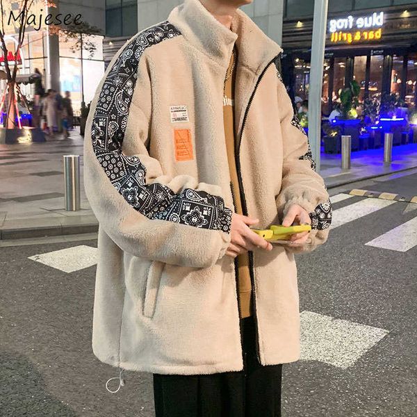 men's fur faux fur printed parkas men loose lambswool soft thicken warm high street teenager outerwear stand collar zipper coats korean, Black
men's fur faux fur printed parkas men loose lambswool soft thicken warm high street teenager outerwear stand collar zipper coats korean, Black