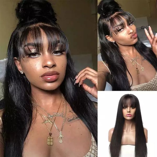 peruvian virgin straight human hair wigs with bangs 150% density none lace front wigs glueless full machine made for women diva1, Black;brown
peruvian virgin straight human hair wigs with bangs 150% density none lace front wigs glueless full machine made for women diva1, Black;brown