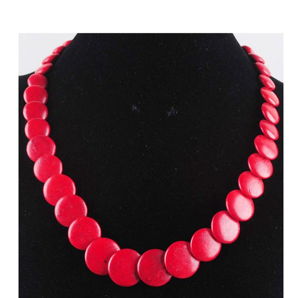 wojiaer red howlite synthetic stones graduated roundly beaded necklace women jewelry 18 inches strand charmy f3102, Silver
wojiaer red howlite synthetic stones graduated roundly beaded necklace women jewelry 18 inches strand charmy f3102, Silver