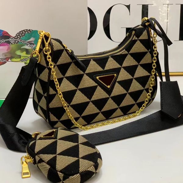 shoulder bags embroidery fabric with leather saffiano underarm enamel metal triangular logo handbag three in one messenger bag designer bags
shoulder bags embroidery fabric with leather saffiano underarm enamel metal triangular logo handbag three in one messenger bag designer bags