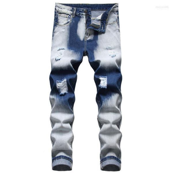 men's jeans men's denim self-cultivation trendy brand casual long pants design style trend all-match hole ruined, Blue
men's jeans men's denim self-cultivation trendy brand casual long pants design style trend all-match hole ruined, Blue