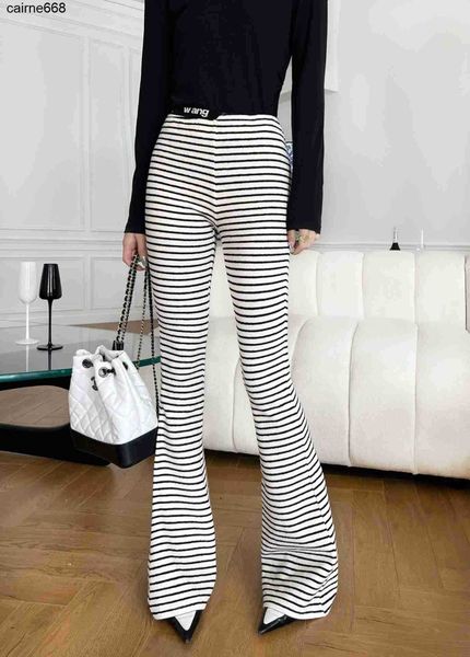 women's designer pants stripe slight razor pants women's autumn diamond inlaid alexanders letter high waist draping pants wangs, Black;white
women's designer pants stripe slight razor pants women's autumn diamond inlaid alexanders letter high waist draping pants wangs, Black;white