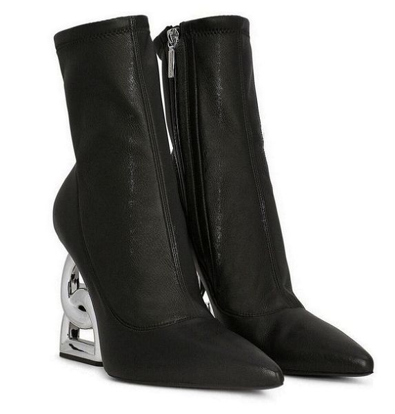 winter luxury brand keira ankle boots women pop sculptural heels zip booties d and gheel stretch leather women booty party weding eu35-43, Black
winter luxury brand keira ankle boots women pop sculptural heels zip booties d and gheel stretch leather women booty party weding eu35-43, Black