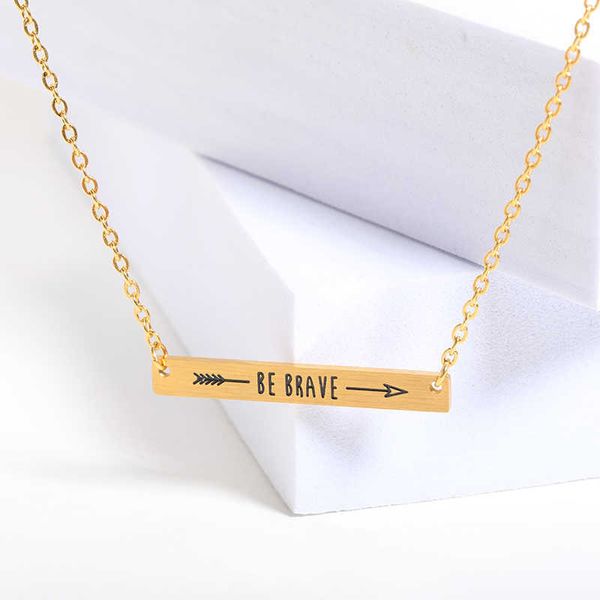 pendant necklaces unidirectional arrow engraved be brave necklaces for women jewelry stainless steel long bar pendant necklace friend gifts, Silver
pendant necklaces unidirectional arrow engraved be brave necklaces for women jewelry stainless steel long bar pendant necklace friend gifts, Silver