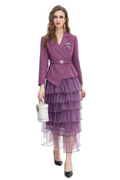 109 xxl 2022 autumn women's two piece pants crew neck coat mesh dress purple womens clothes yy, White
109 xxl 2022 autumn women's two piece pants crew neck coat mesh dress purple womens clothes yy, White