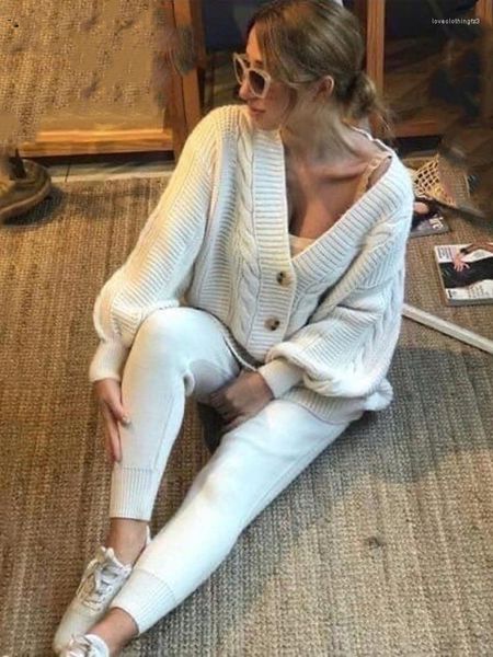 work dresses 2022 autumn and fashion women clothes v-neck full lantern sleeves knitting single breasted knits pants set, White;black
work dresses 2022 autumn and fashion women clothes v-neck full lantern sleeves knitting single breasted knits pants set, White;black