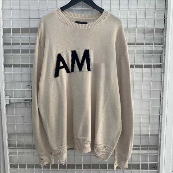 winter mens wool sweater am designer sweaters men women knitted pullover shirt hip hop oversize long sleeve coat, White;black
winter mens wool sweater am designer sweaters men women knitted pullover shirt hip hop oversize long sleeve coat, White;black