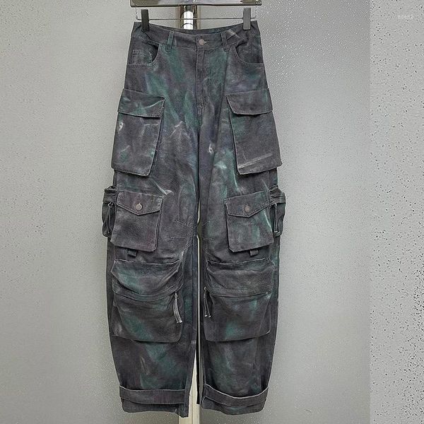 women's pants 22 early autumn runway cargo women loose high waist camouflage tie-dye pocket overalls streetwear casual892, Black;white
women's pants 22 early autumn runway cargo women loose high waist camouflage tie-dye pocket overalls streetwear casual892, Black;white