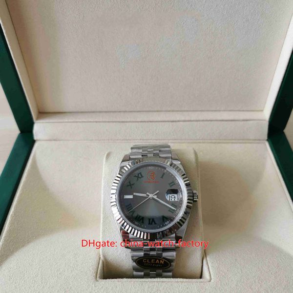 clean factory mens watch super quality 41mm datejust 126334 wimbledon jubilee roman gray dial watches cal.3235 mechanical movement automatic, Slivery;brown
clean factory mens watch super quality 41mm datejust 126334 wimbledon jubilee roman gray dial watches cal.3235 mechanical movement automatic, Slivery;brown