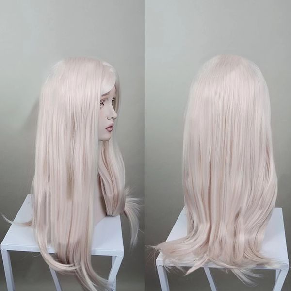 popular synthetic straight line animation osplay wig light pink medium long wig, Black
popular synthetic straight line animation osplay wig light pink medium long wig, Black