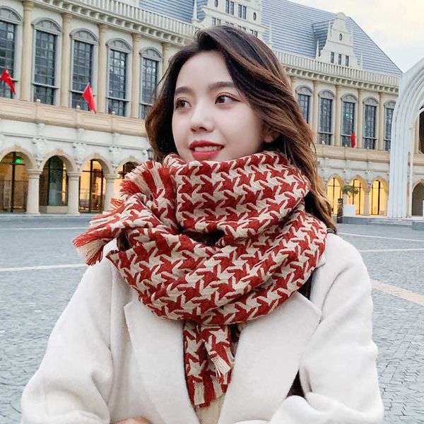 scarves modern thousand bird lattice scarf women's winter imitation cashmere elegant atmosphere shawl korean fashion versatile warm bib, Blue;gray
scarves modern thousand bird lattice scarf women's winter imitation cashmere elegant atmosphere shawl korean fashion versatile warm bib, Blue;gray
