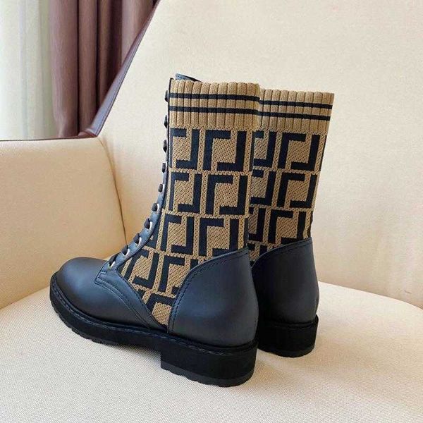 sock-style flats ankle boots women shoes factory footwear brown ff knitted -jacquard stretch-knit leather combat booties, Black
sock-style flats ankle boots women shoes factory footwear brown ff knitted -jacquard stretch-knit leather combat booties, Black