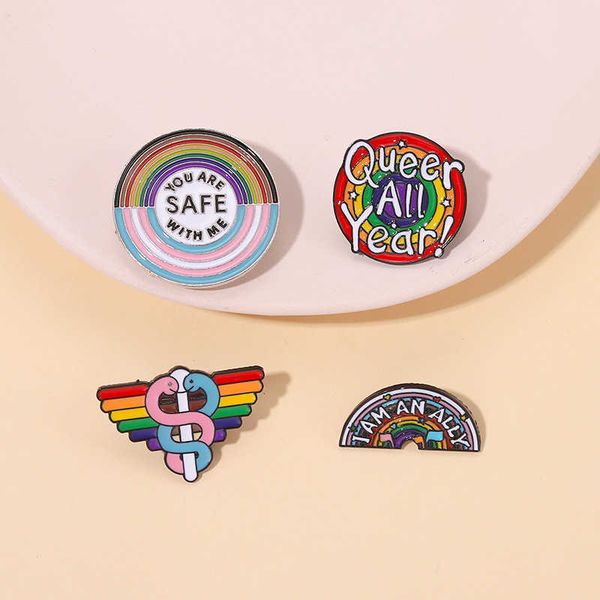 rainbow series brooch badge metal jewelry snake color flag color english round accessories, Gray
rainbow series brooch badge metal jewelry snake color flag color english round accessories, Gray