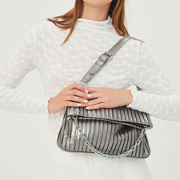 Shoulder Bags Mirror Quqlity Handbag Designer Striped Fashion Brand Women's Simple Pu Leather Crossbody Bag for Women Trend 221017, Gray
Shoulder Bags Mirror Quqlity Handbag Designer Striped Fashion Brand Women's Simple Pu Leather Crossbody Bag for Women Trend 221017, Gray