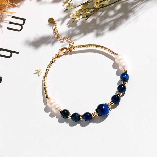 beaded strands rose red/blue tiger's eye stone natural freshwater pearls beaded bracelets for women female lobster clasp fashion jewelr, Black
beaded strands rose red/blue tiger's eye stone natural freshwater pearls beaded bracelets for women female lobster clasp fashion jewelr, Black