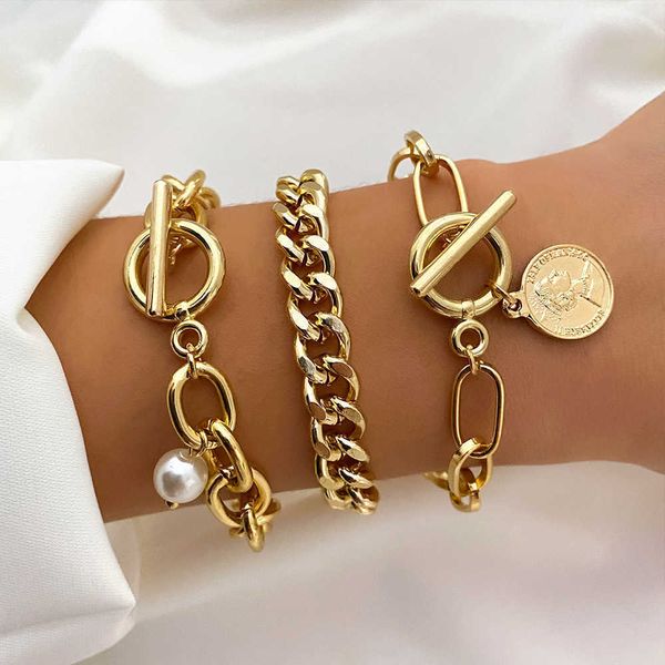 beaded strands kisswife golden cuban link chain bracelets on the hand exaggerated thick chain coin pendant bracelet for women fashion jewelr, Black
beaded strands kisswife golden cuban link chain bracelets on the hand exaggerated thick chain coin pendant bracelet for women fashion jewelr, Black