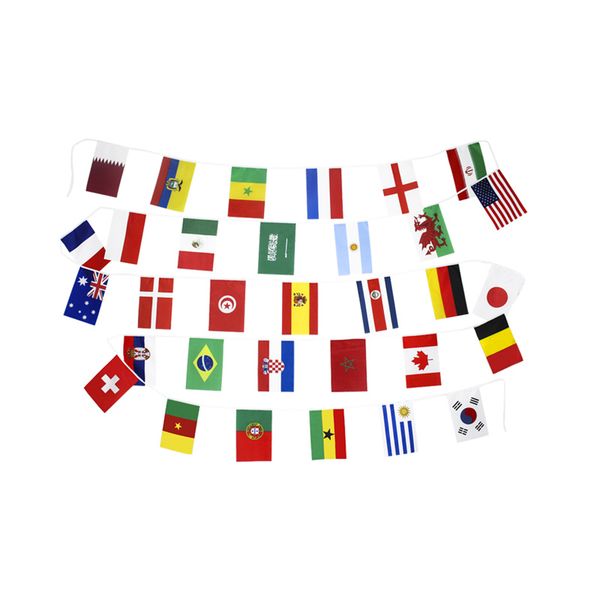 2022 qatar football game 32pcs string flag hanging 20x28cm countries around the world nations football games
2022 qatar football game 32pcs string flag hanging 20x28cm countries around the world nations football games
