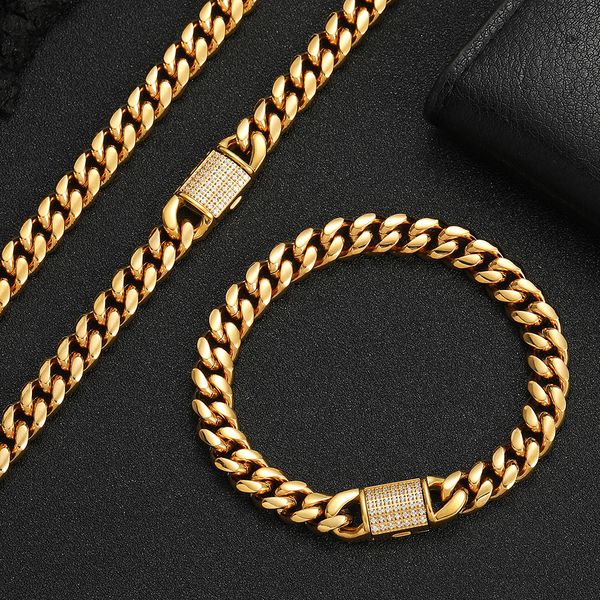 8/10mm 18-24inch high polished gold plated stainless steel cuban chain necklace bracelet for men women punk jewelry, Silver
8/10mm 18-24inch high polished gold plated stainless steel cuban chain necklace bracelet for men women punk jewelry, Silver