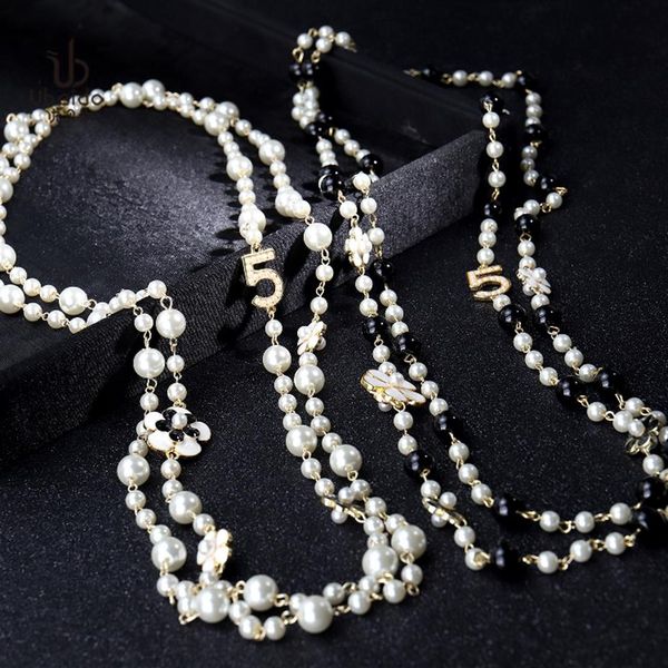 fashion luxury designer classic flower elegant bright pearl multi layer long winter sweater statement necklace for woman216m, Black
fashion luxury designer classic flower elegant bright pearl multi layer long winter sweater statement necklace for woman216m, Black
