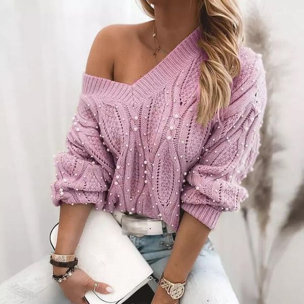 women's sweaters oversized dress casual knitted elegant beaded loose knitted v-neck solid pullover jumper, White;black
women's sweaters oversized dress casual knitted elegant beaded loose knitted v-neck solid pullover jumper, White;black