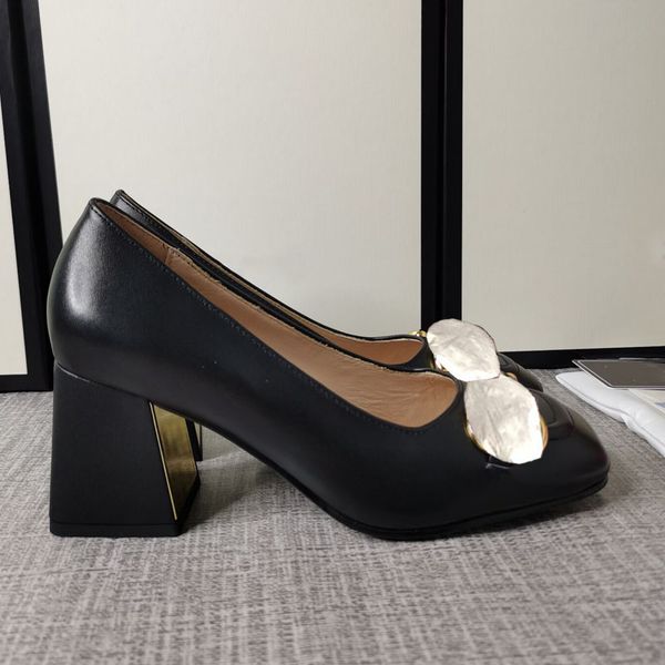 beautiful fashion dress shoes summer designer women's sandals metal decorative leather temperament work comfort office high heels, Black
beautiful fashion dress shoes summer designer women's sandals metal decorative leather temperament work comfort office high heels, Black