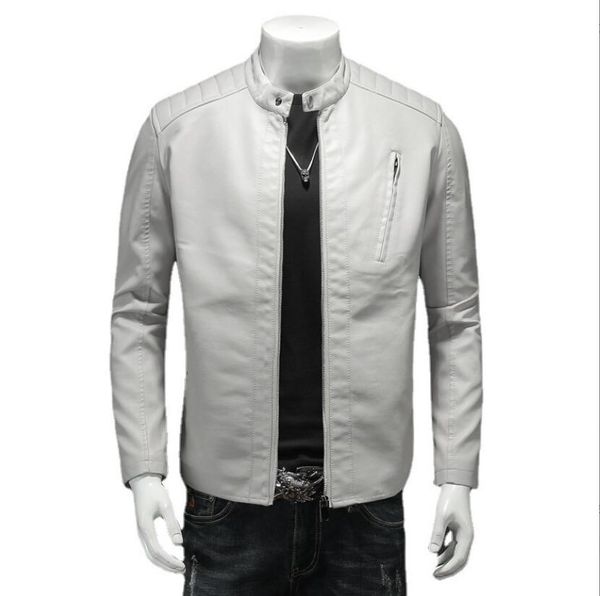 men 2022 faux leather jacket motorcycle autumn men's jackets white jaqueta de couro masculina outwear male pu leather coats 5xl mm6lh01, Black
men 2022 faux leather jacket motorcycle autumn men's jackets white jaqueta de couro masculina outwear male pu leather coats 5xl mm6lh01, Black