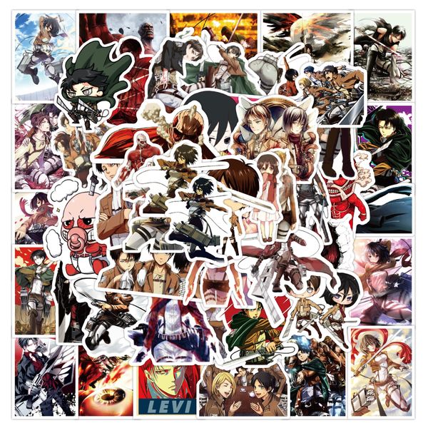 50pcs wholesale attack on titan waterproof stickers for lapluggage diy car fridge kids toys scrapbook decals
50pcs wholesale attack on titan waterproof stickers for lapluggage diy car fridge kids toys scrapbook decals