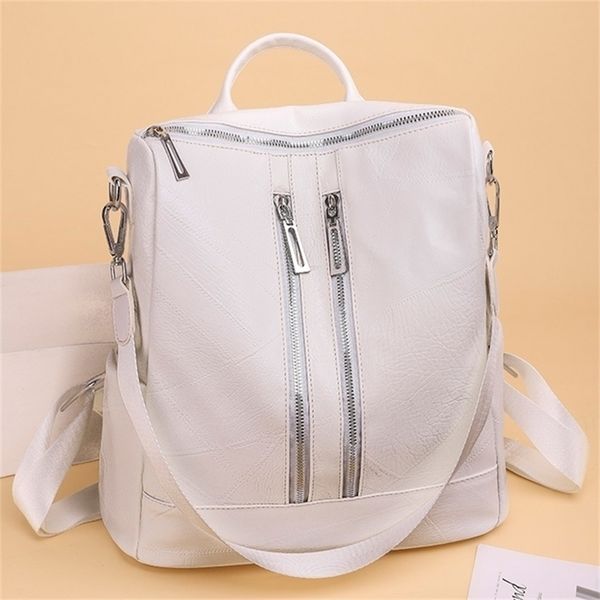 white backpack for women leather travel rucksack female shoulder book bag multifunction backbag ladies waterproof nylon bagpacks 220815
white backpack for women leather travel rucksack female shoulder book bag multifunction backbag ladies waterproof nylon bagpacks 220815