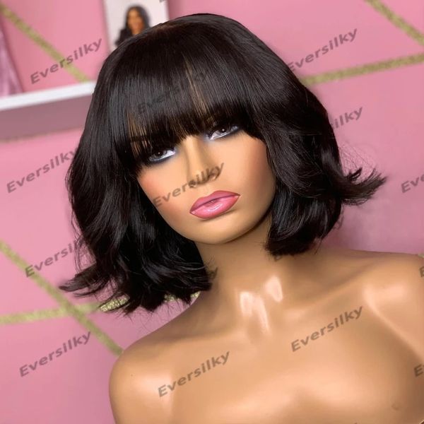 thick bangs 200density glueless human hair machine made wigs for blacks women natural black color silk full density wavy wigs
thick bangs 200density glueless human hair machine made wigs for blacks women natural black color silk full density wavy wigs