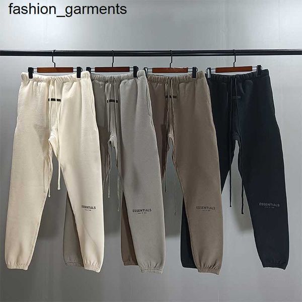 mens pants designer new loose essentials pants men wonmen long, Black