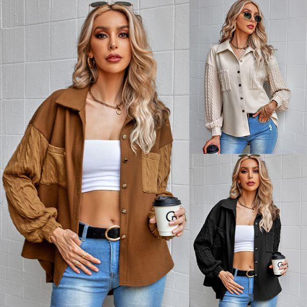 women's jackets womens knitted jacket long sleeve single breasted cardigan sweater vintage oversize knitwear female 2022 autumn, Black;brown
women's jackets womens knitted jacket long sleeve single breasted cardigan sweater vintage oversize knitwear female 2022 autumn, Black;brown