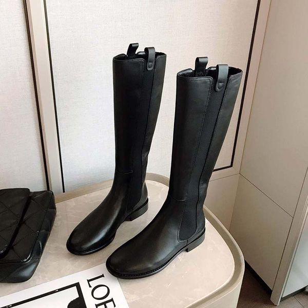 knee boots genuine leather side stretch fabric knight boot long booties luxury designer brands for women shoes 35-40, Black
knee boots genuine leather side stretch fabric knight boot long booties luxury designer brands for women shoes 35-40, Black