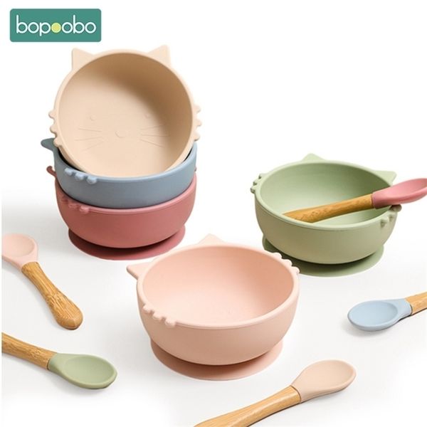 bopoebo 2 buah1set peralatan makan mangkuk makan bayi silikon sendok tahan air peralatan makan antiselip bpa gratis piring silikon untuk 220
bopoebo 2 buah1set peralatan makan mangkuk makan bayi silikon sendok tahan air peralatan makan antiselip bpa gratis piring silikon untuk 220