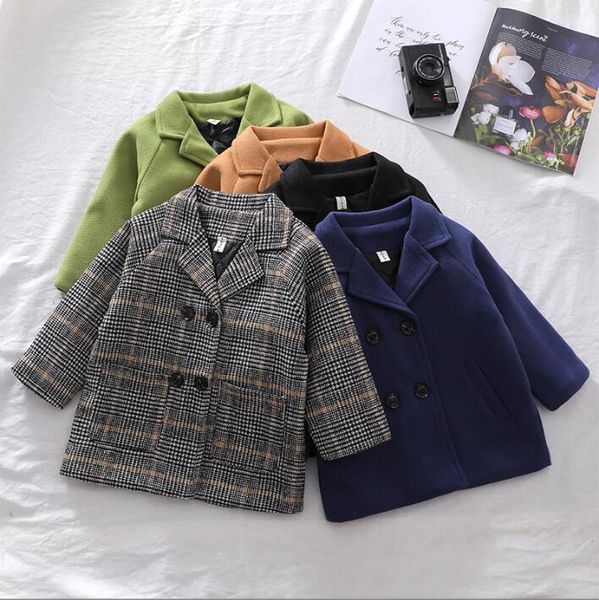 boys button dust tench coat child woollen coats kids designers clothes winter girl solid plaid outwear long sleeve jacket fashion bc138-2, Blue;gray
boys button dust tench coat child woollen coats kids designers clothes winter girl solid plaid outwear long sleeve jacket fashion bc138-2, Blue;gray